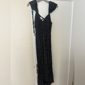 Angie back tie dress w/ smocked waist